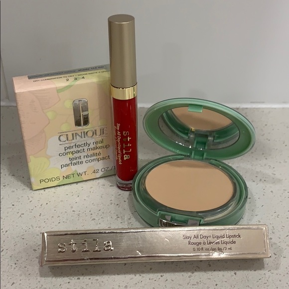 Clinique Other - 🆕 Clinique powder + Stila stay all day red lip